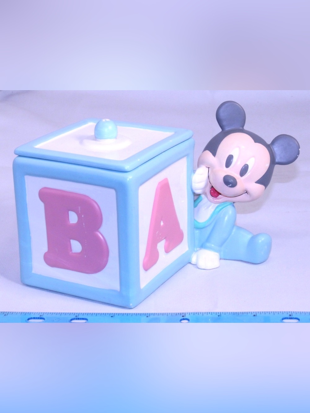 Vintage Teleflora Disney Baby Mickey Mouse Ceramic Box